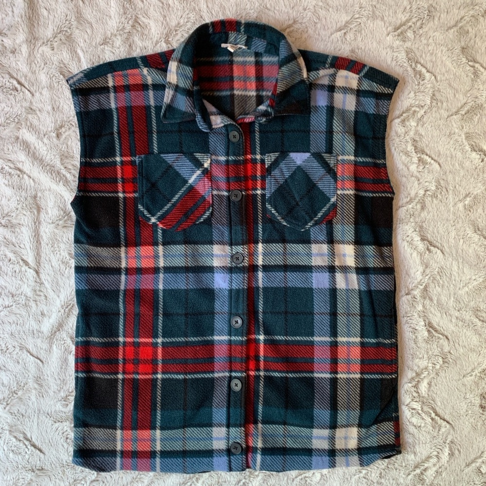 Maurices Multicolor Plaid Sweater Vest